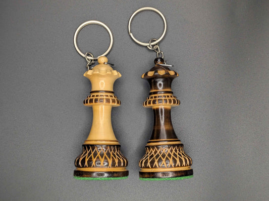 チェス　キーホルダー　クイーン　焼き印付き