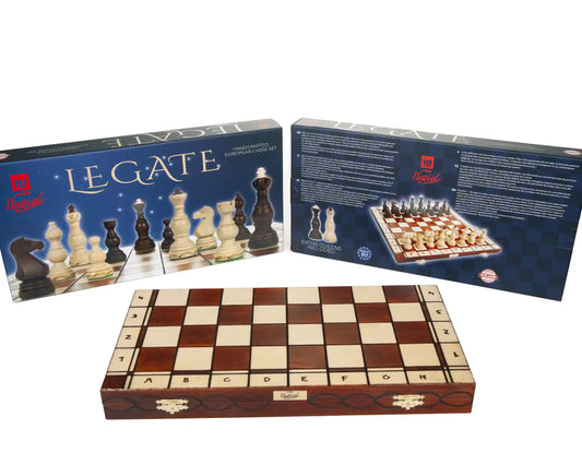WEGIEL　高級インテリアチェスセット　LEGATE（レゲート）クイーン２個付き