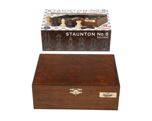 WEGIEL　高級チェス駒　Staunton　(スタントン)　No.6　収納箱付き